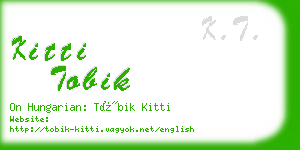 kitti tobik business card